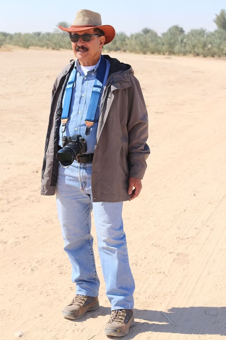 The photographer in the desert